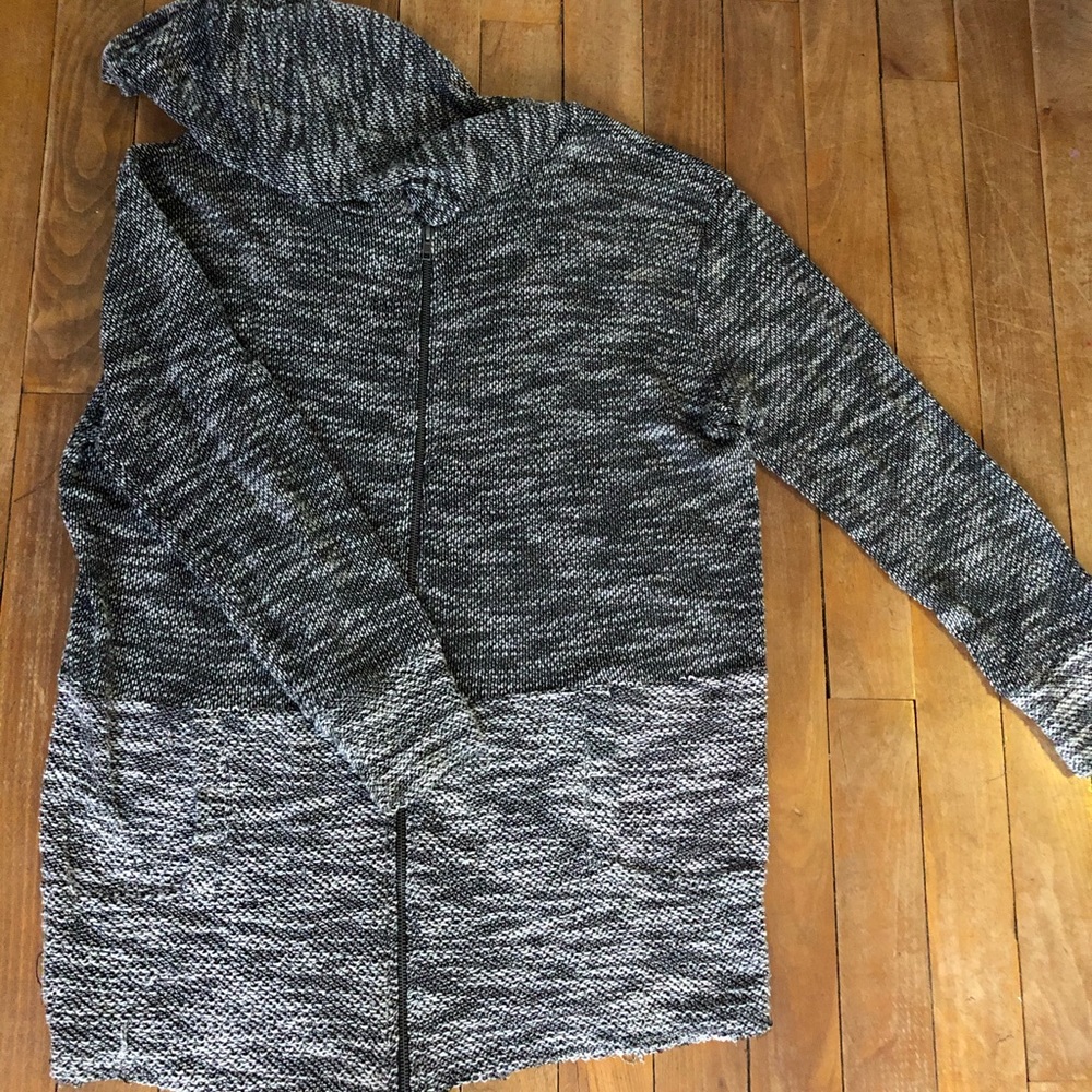 Zip up multi heather grey hoodie.